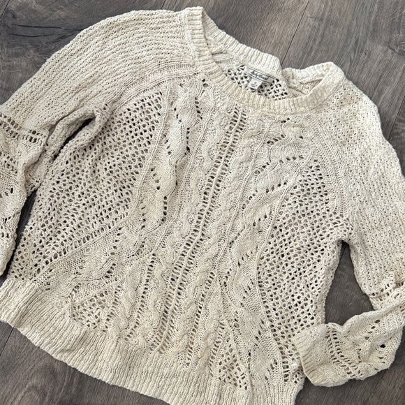 Lucky Brand Sweaters - Lucky Brand Women's Cream Cable Knit Sweater